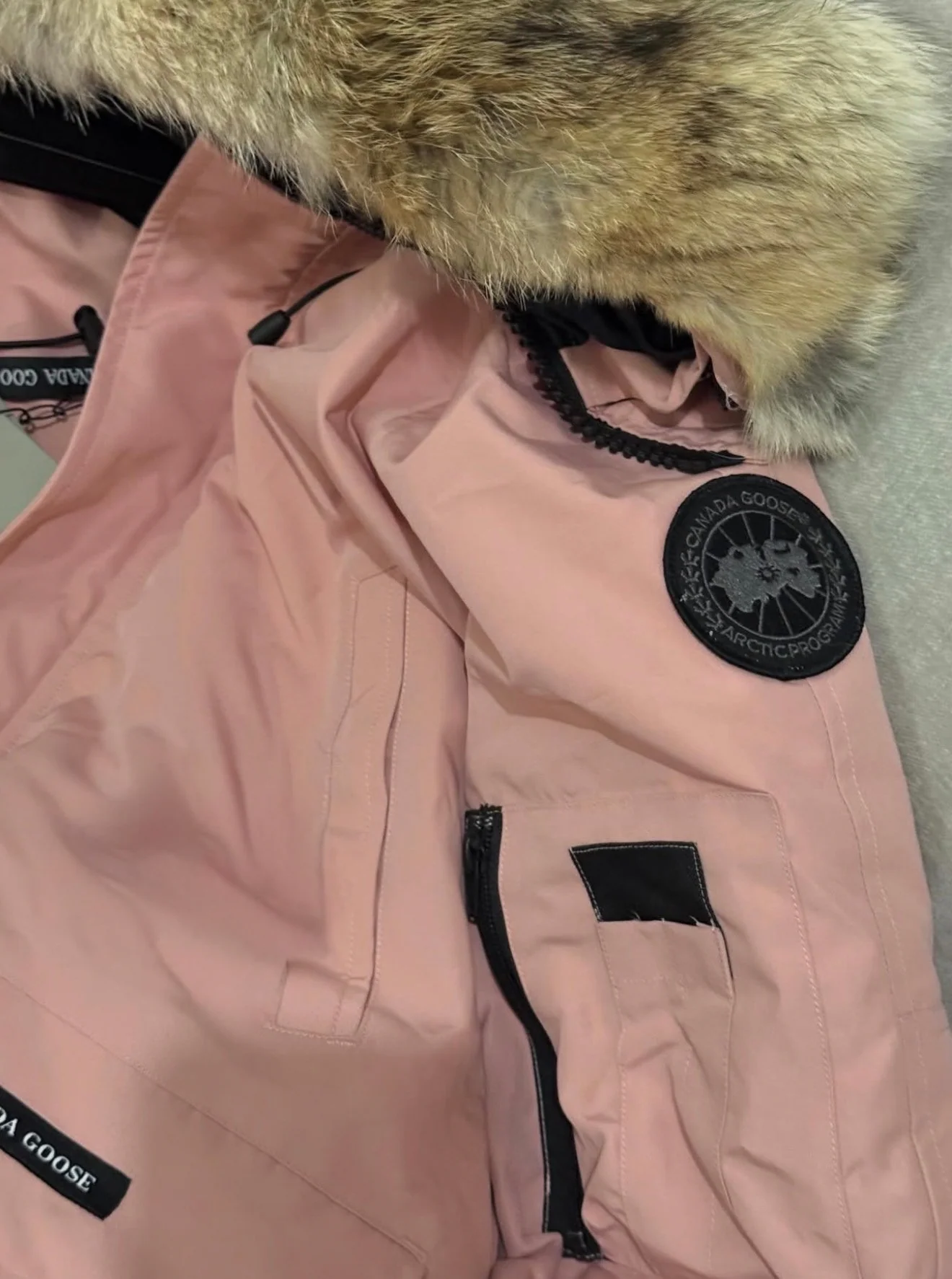 PINK FUR TRIM COAT - Image 4