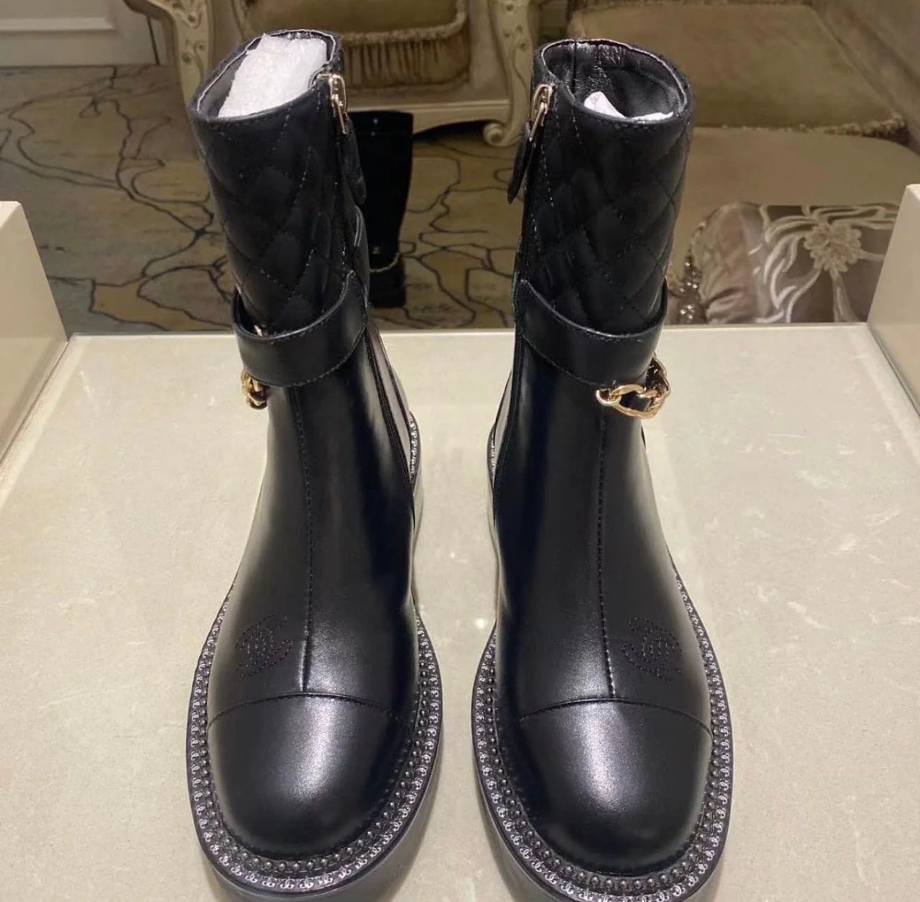 GOLD CHAIN BOOTS - Image 3