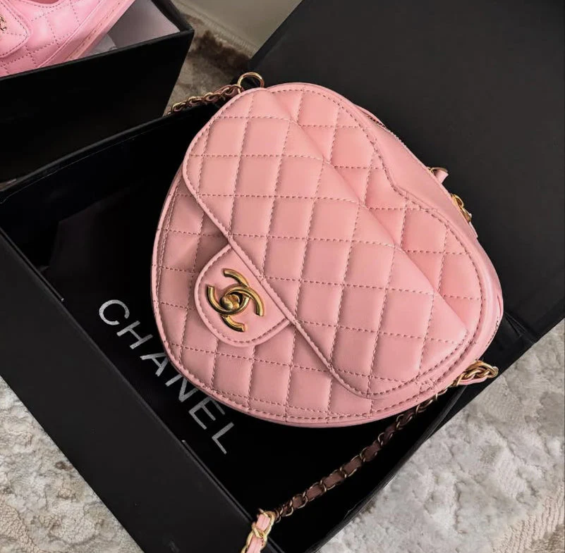 pink heart bag