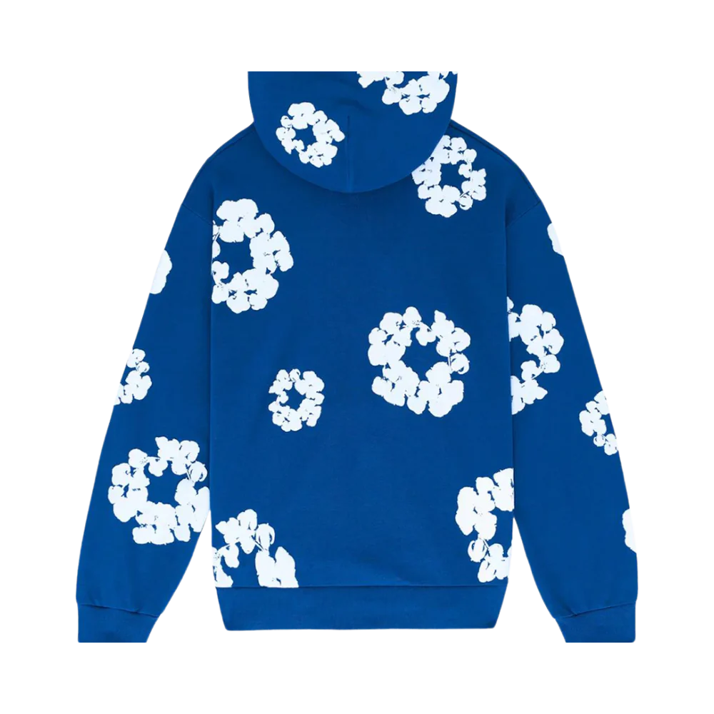 FLOWER HOODIE ROYAL BLUE - Image 3