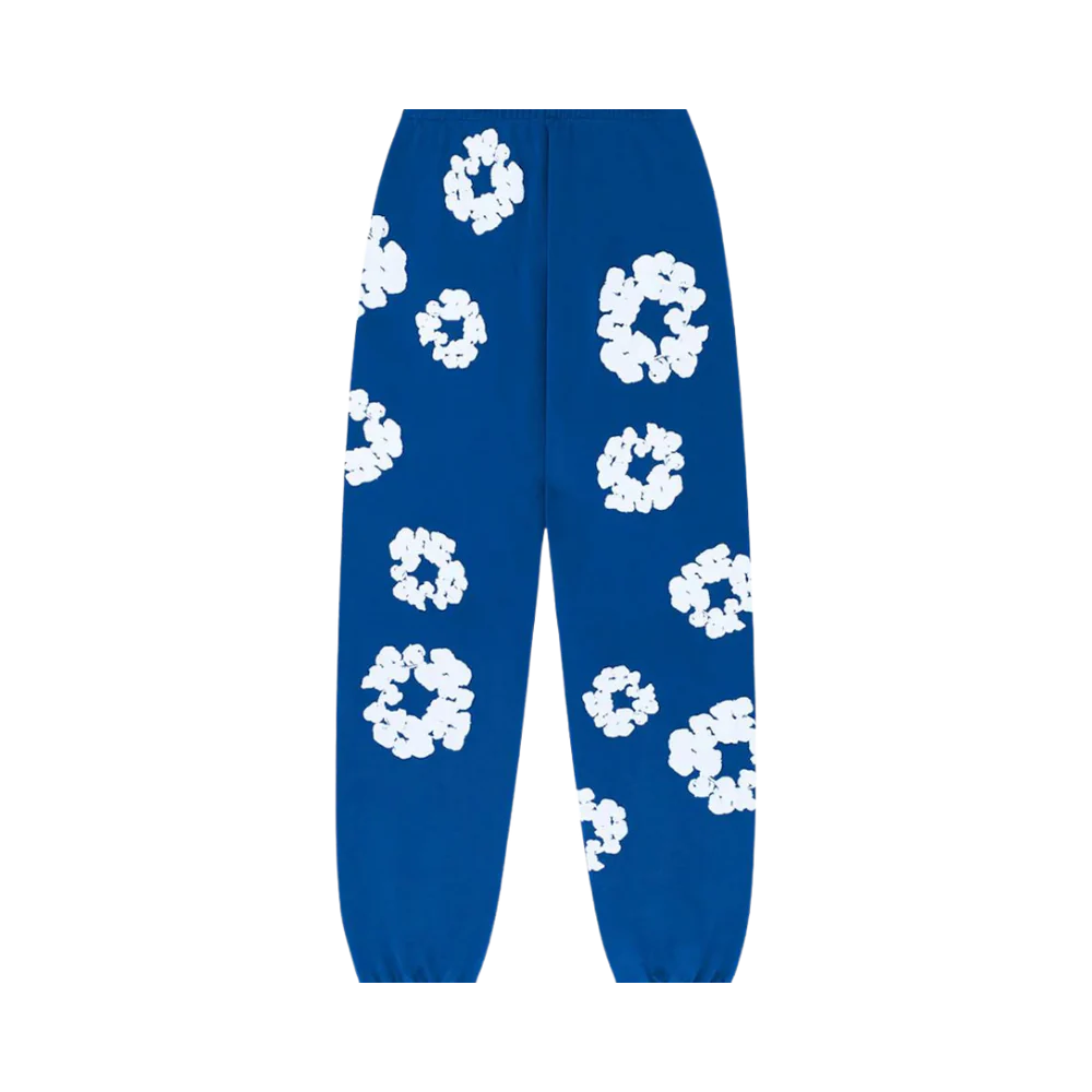 FLOWER SWEATPANTS ROYAL BLUE - Image 3