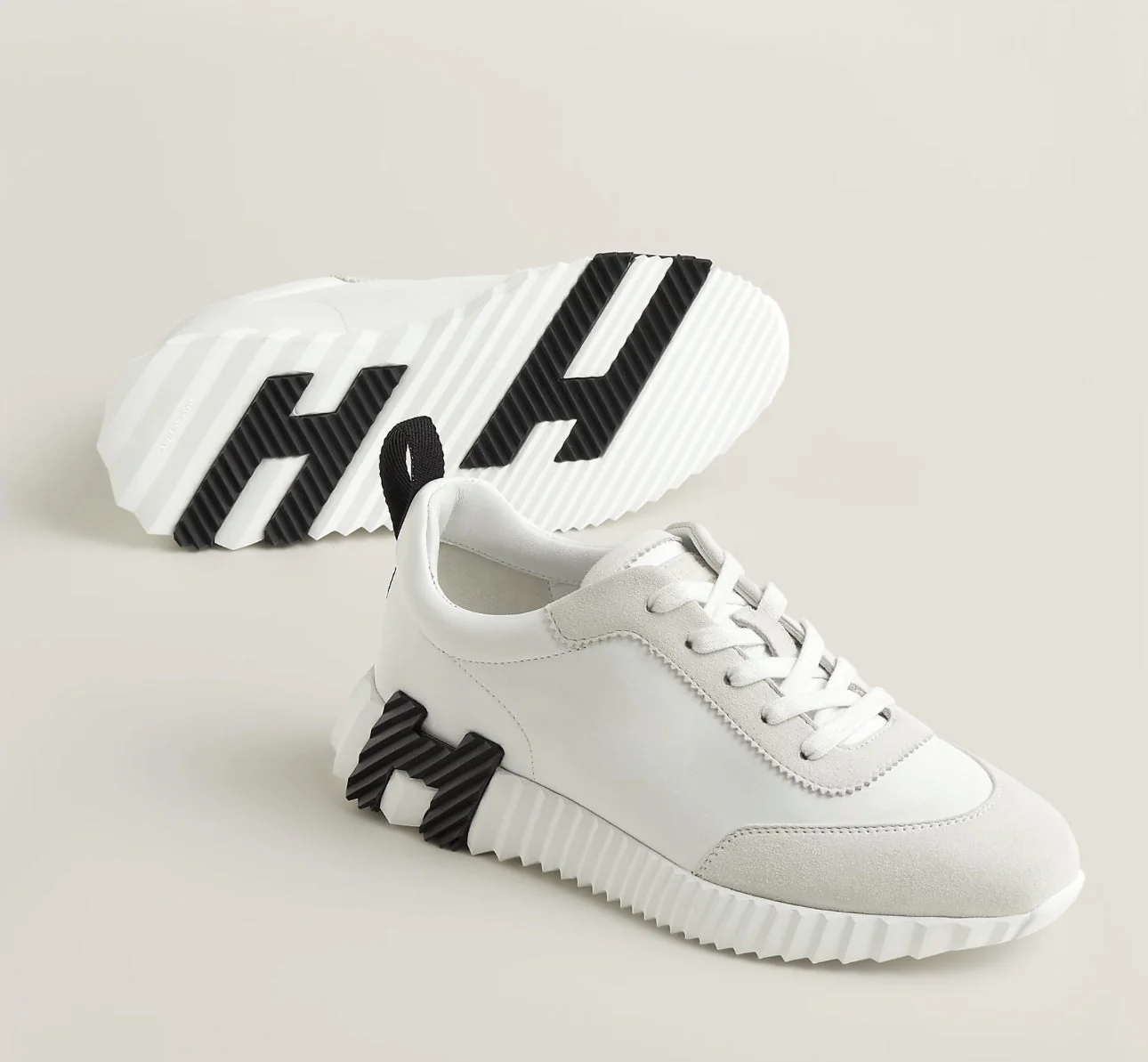Bounce white leather sneakers