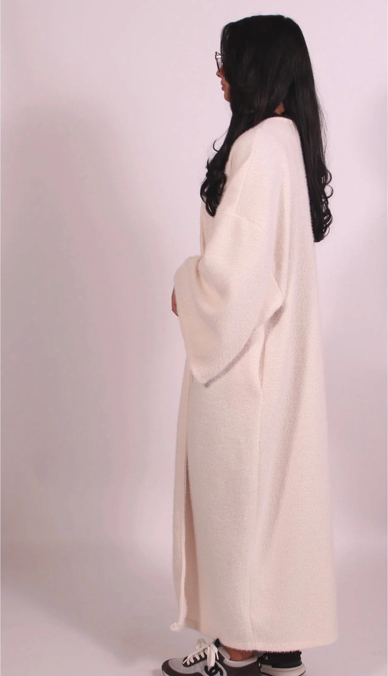 LONGLINE CARDIGAN CREME - Image 2