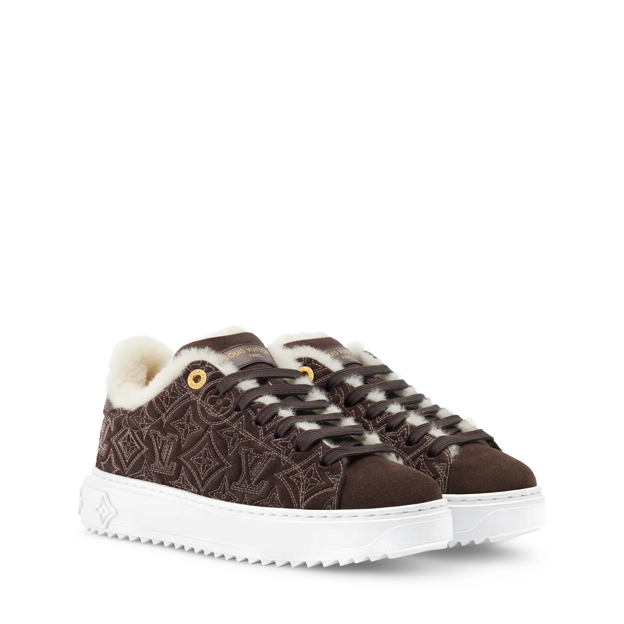 BROWN FUR TRAINERS