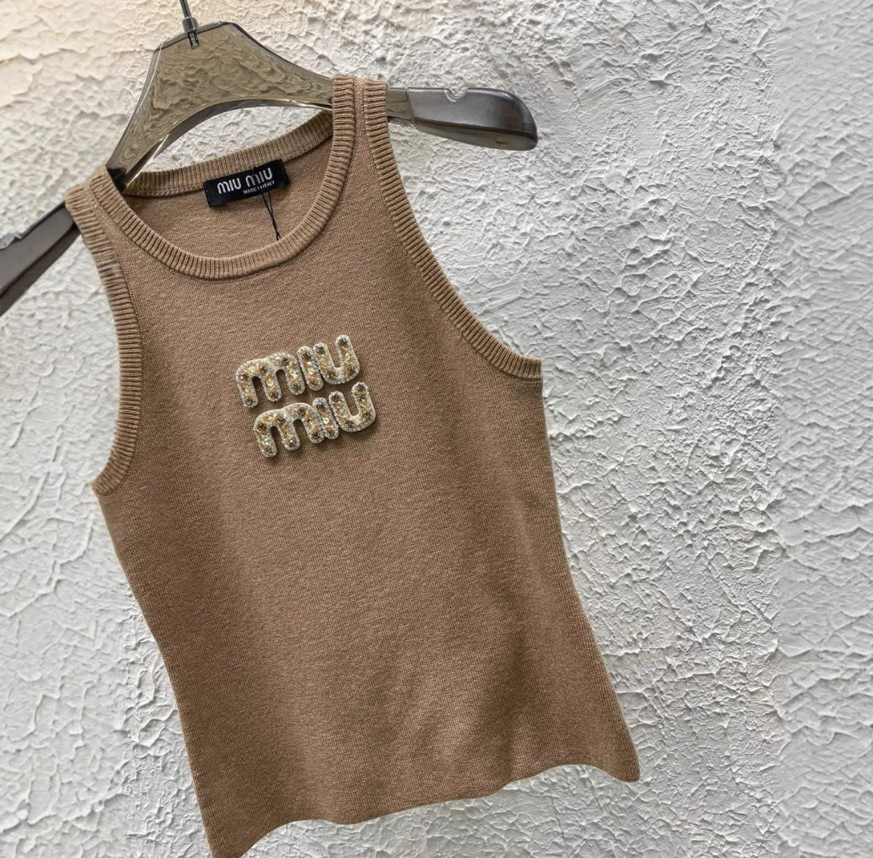 MIUE GOLDEN LETTERS TANK TOP - Image 3