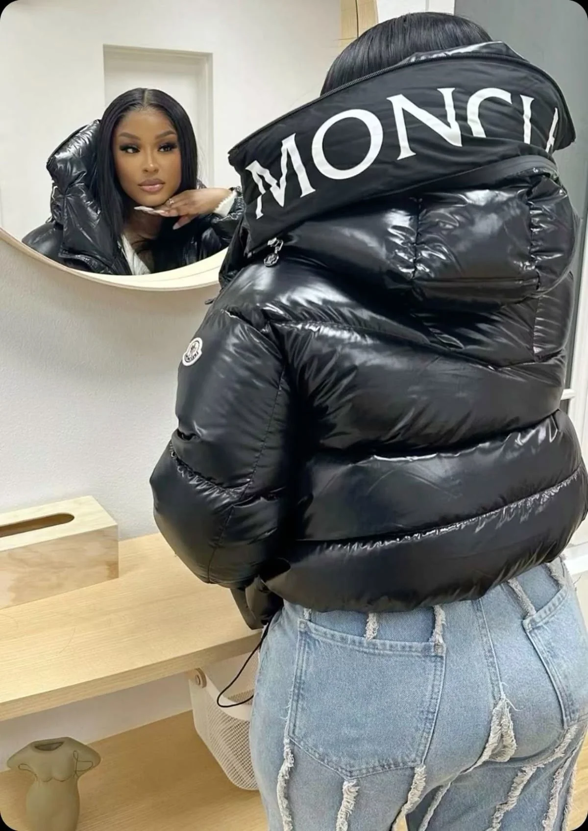HOODED LETTER COAT - Image 2