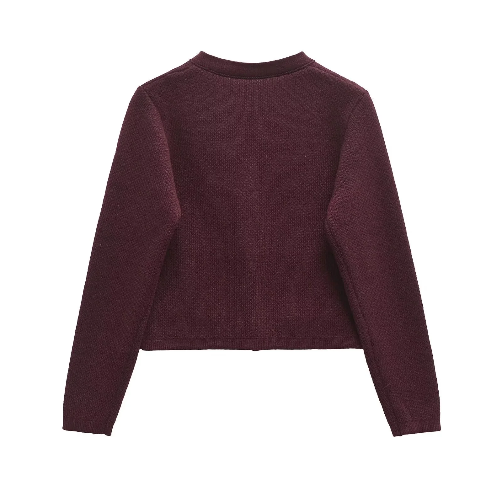 Noirea London | Strick Cardigan Bordeaux - Image 2