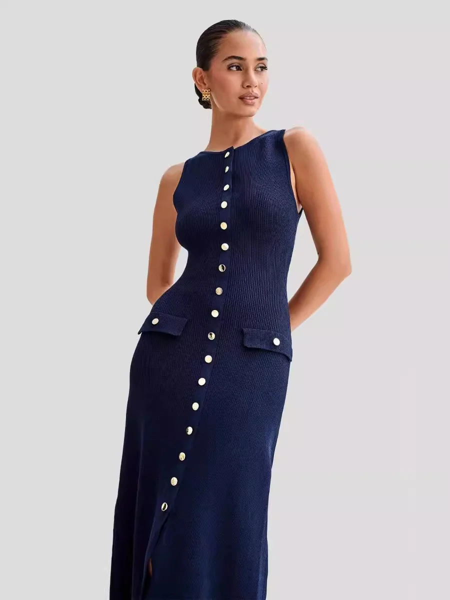 Strick-Hemdkleid mit Knöpfen - Image 4