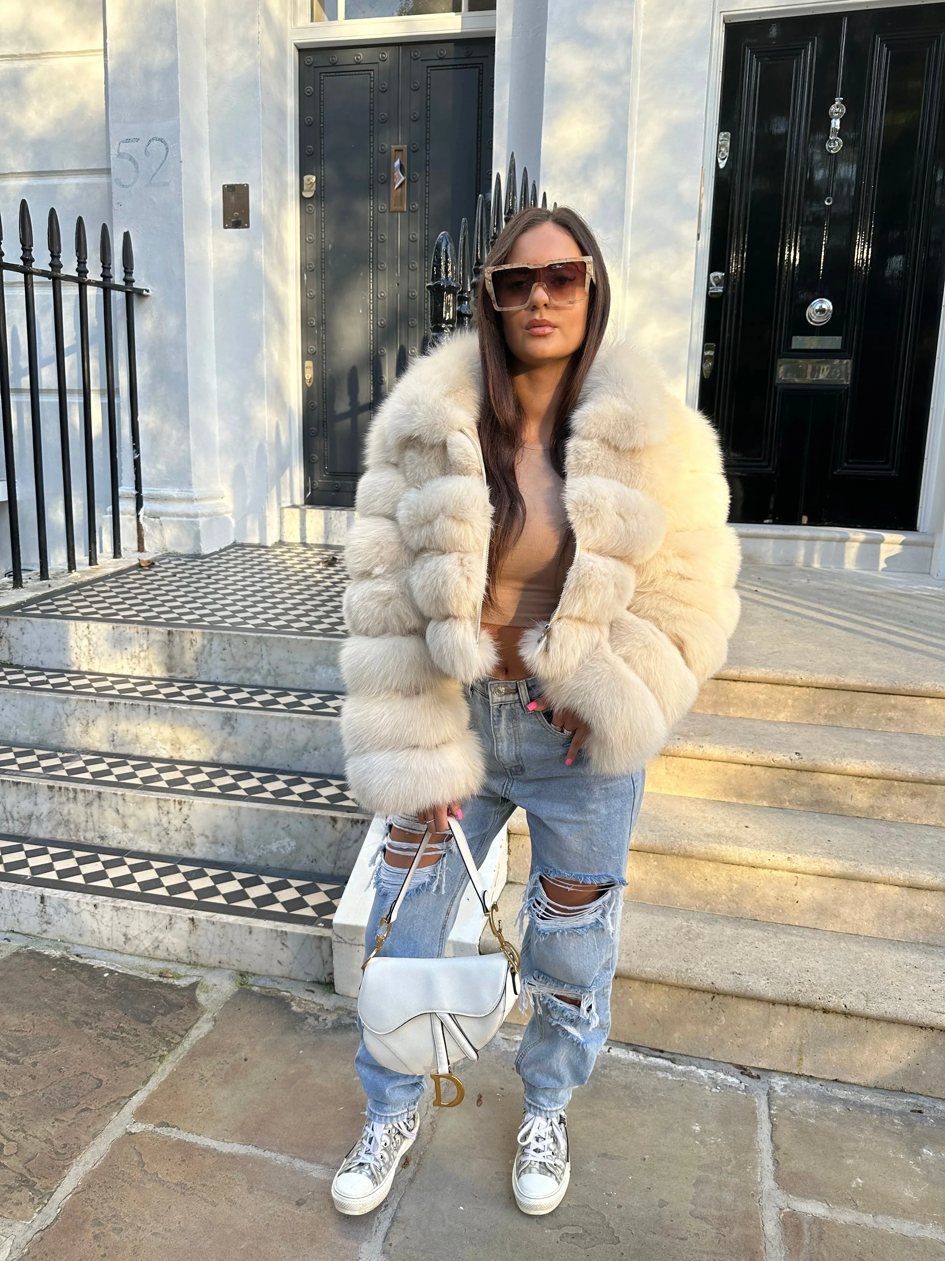 ZIPPED MINI COAT
